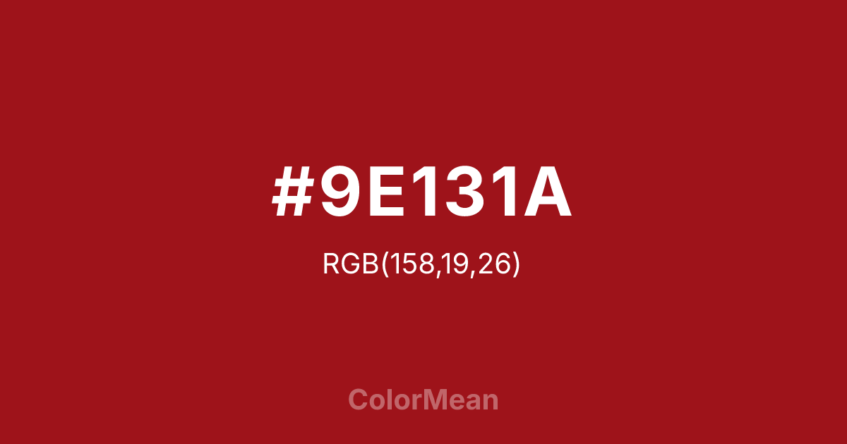 #9E131A color swatch