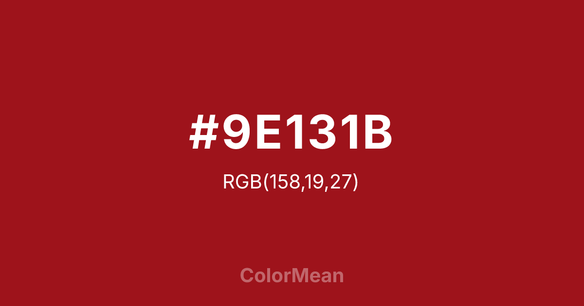 #9E131B color swatch