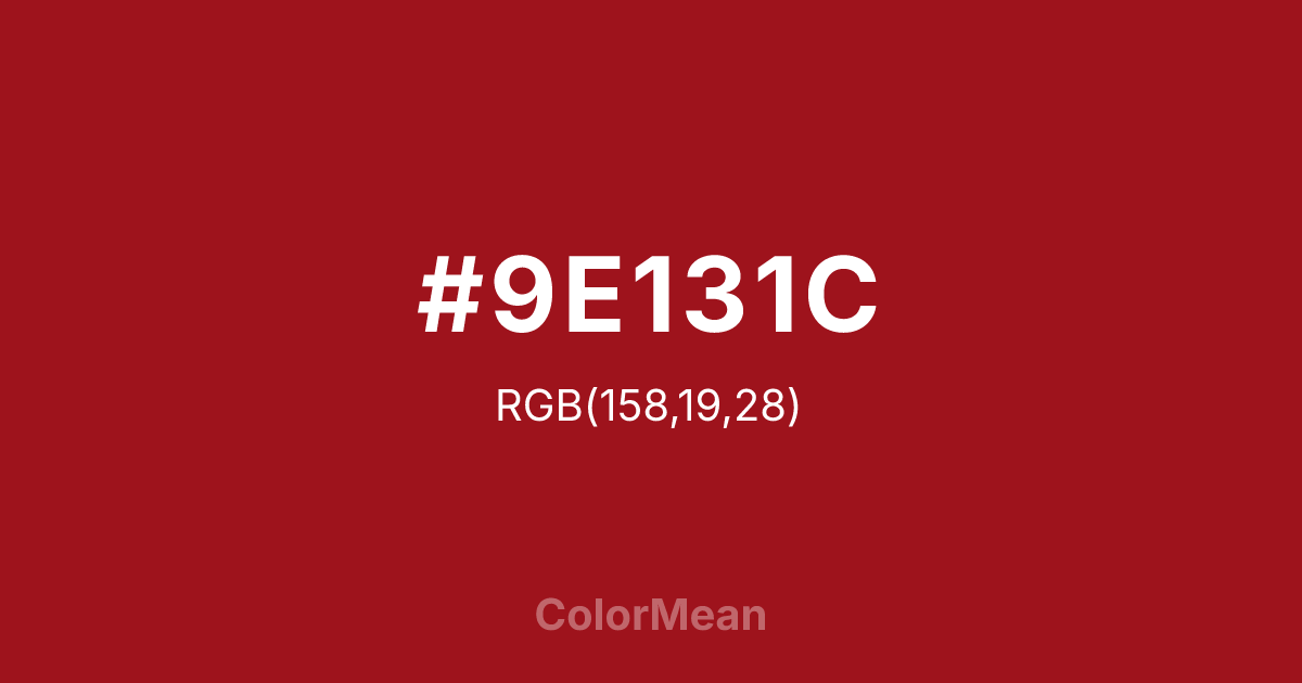 #9E131C color swatch