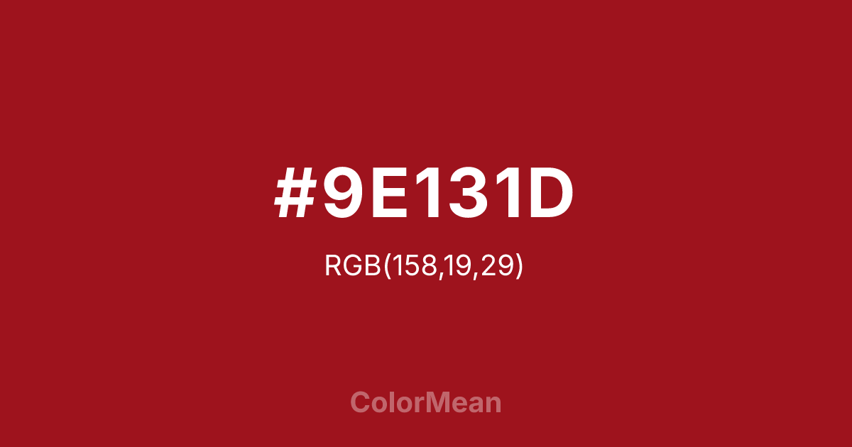 #9E131D color swatch