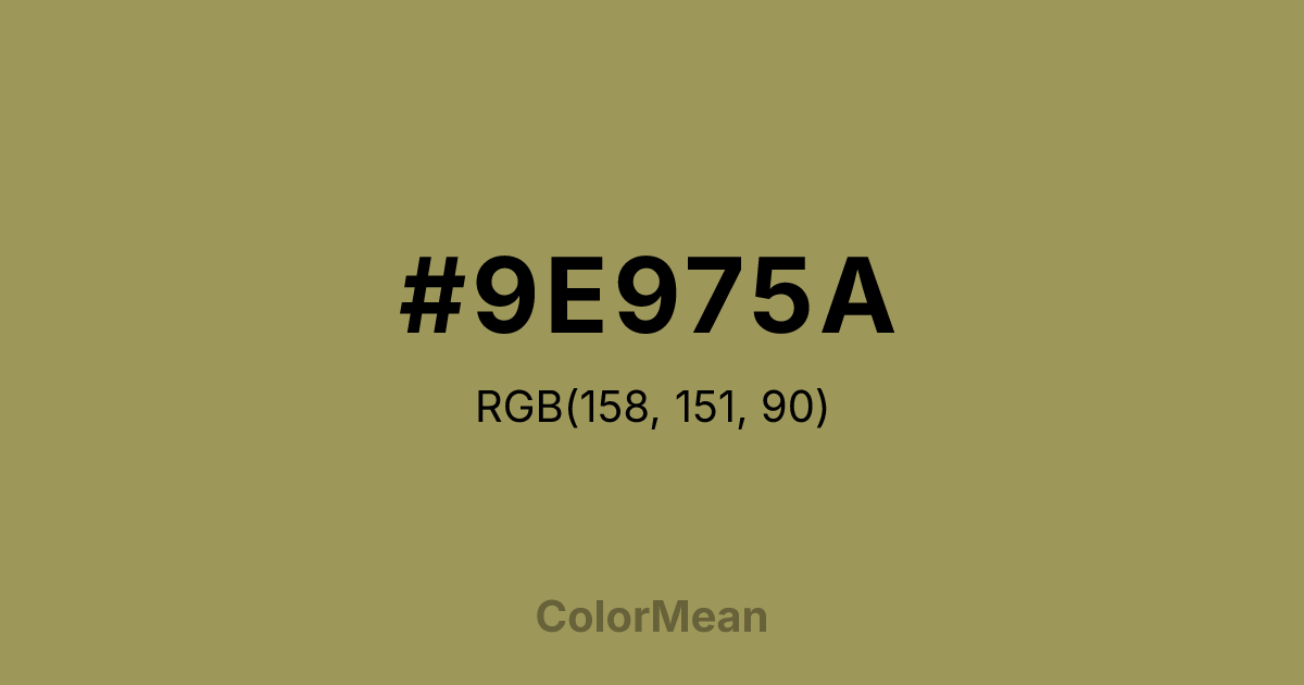 #9E975A color swatch