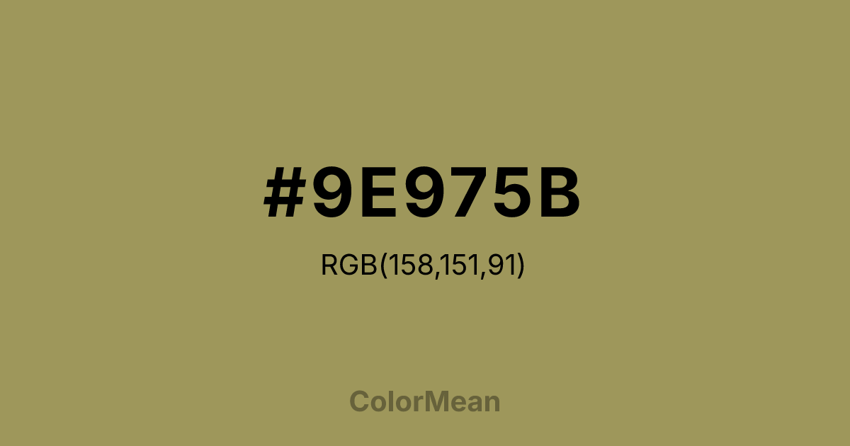 #9E975B color swatch