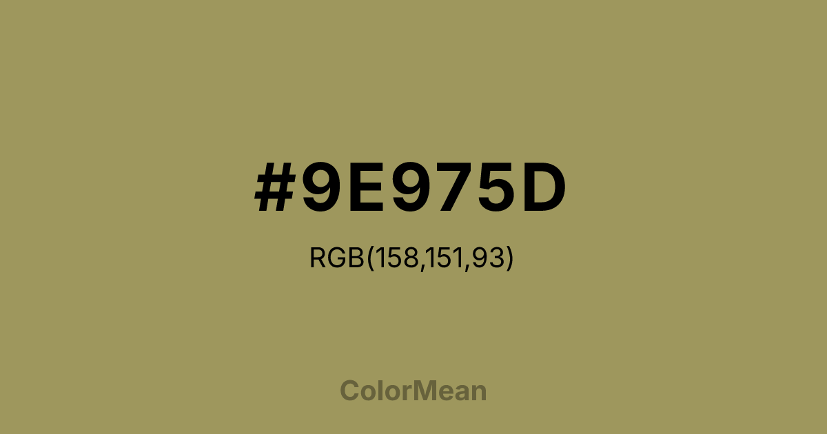 #9E975D color swatch