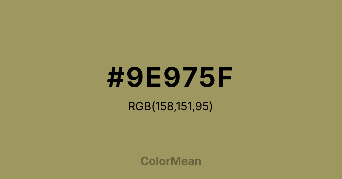 #9E975F color swatch