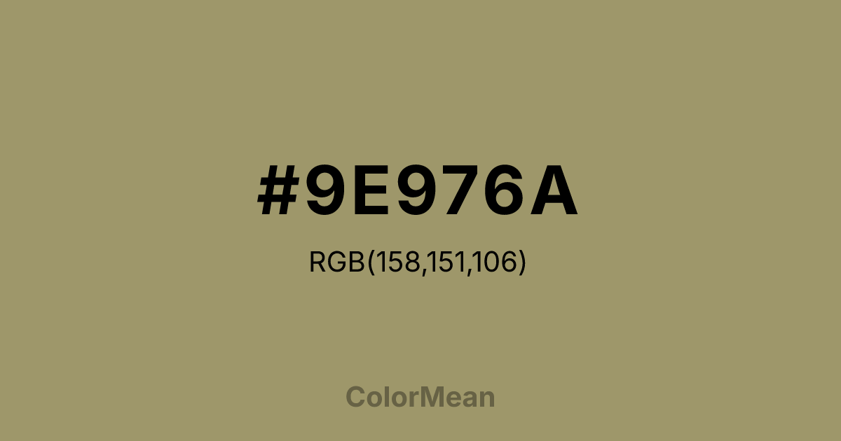 #9E976A color swatch