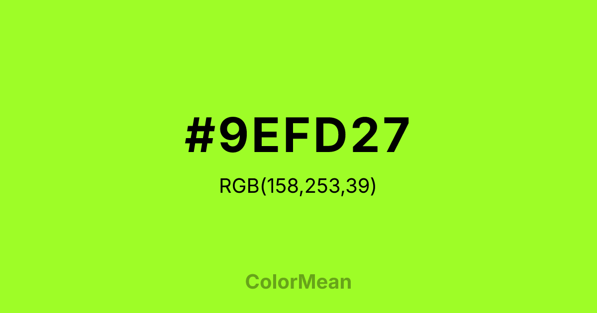 #9EFD27 color swatch