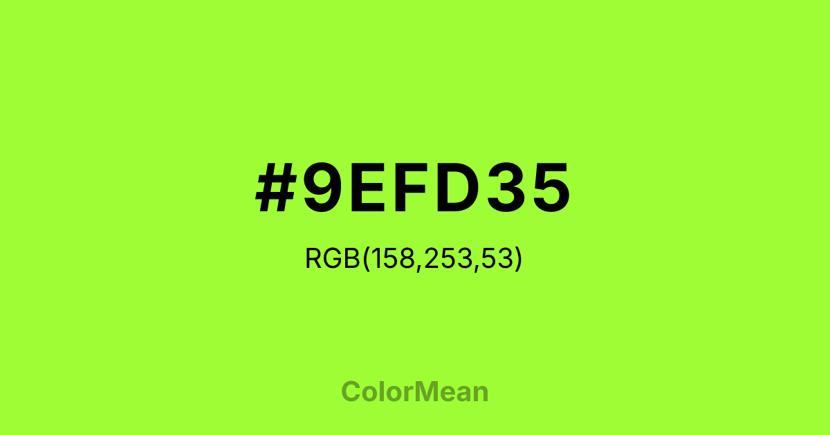 #9EFD35 color swatch