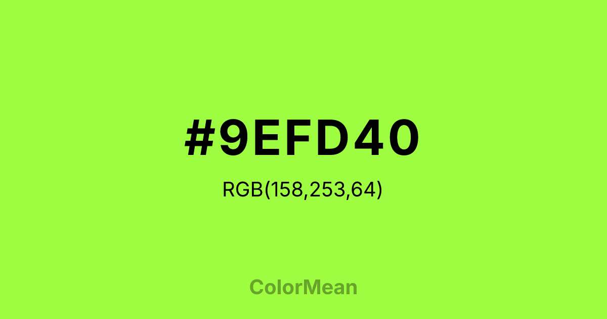 #9EFD40 color swatch