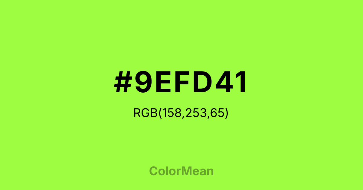 #9EFD41 color swatch