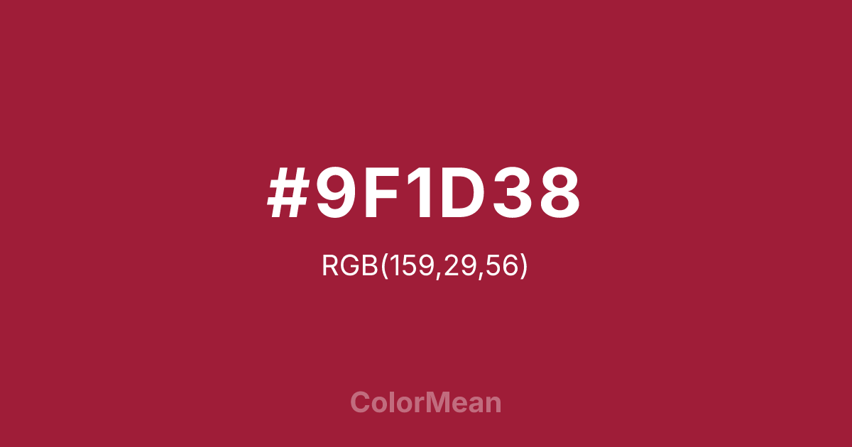 #9F1D38 color swatch