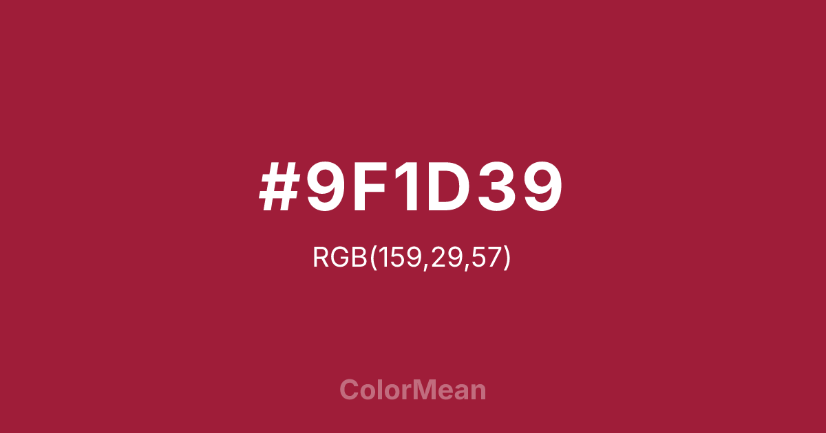 #9F1D39 color swatch