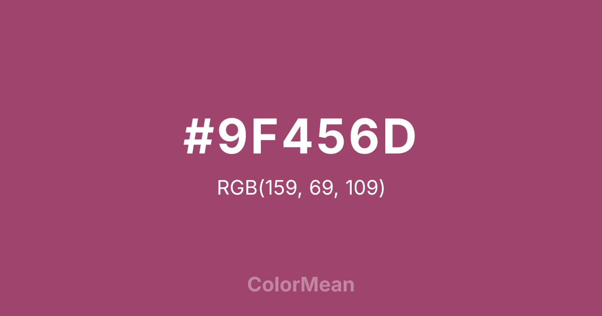 #9F456D color swatch