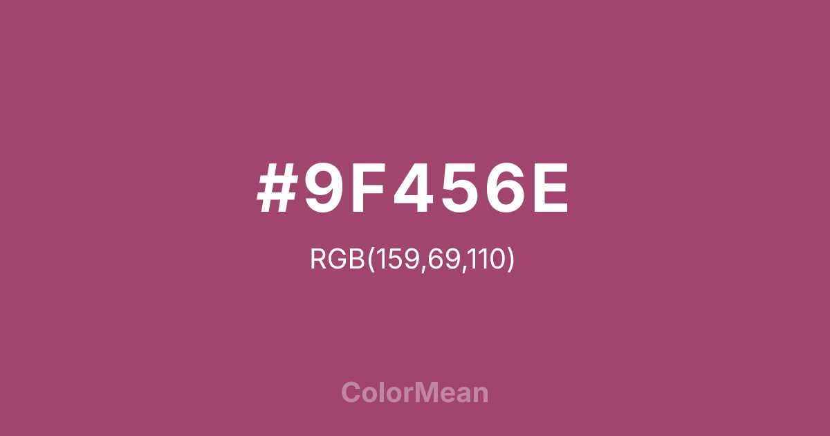 #9F456E color swatch