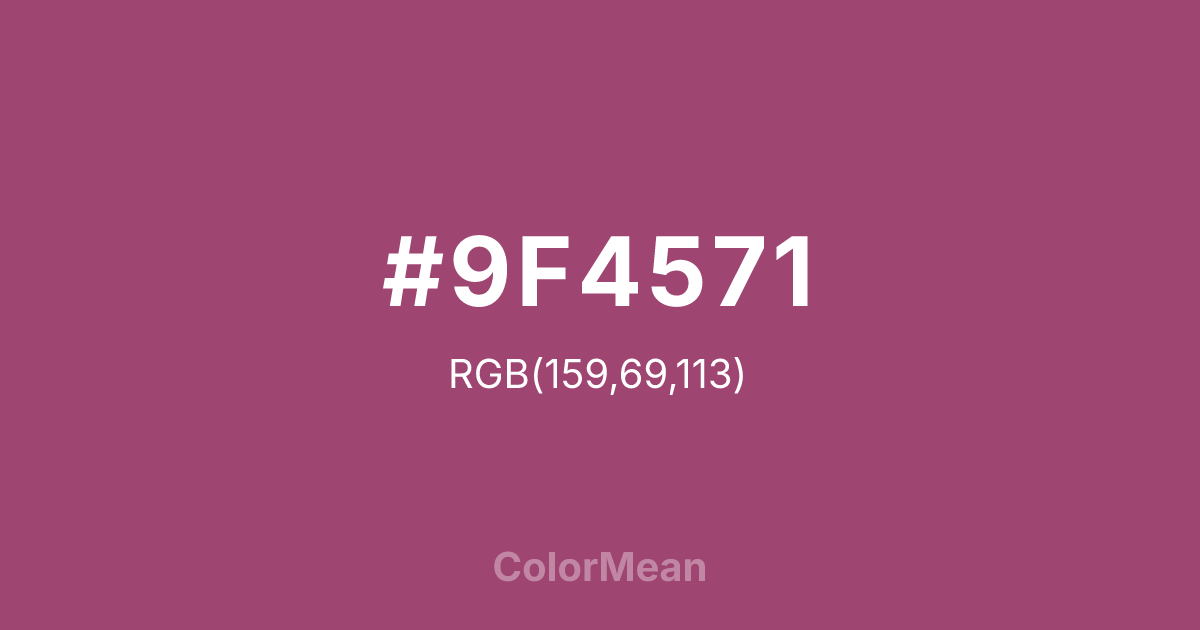 #9F4571 color swatch