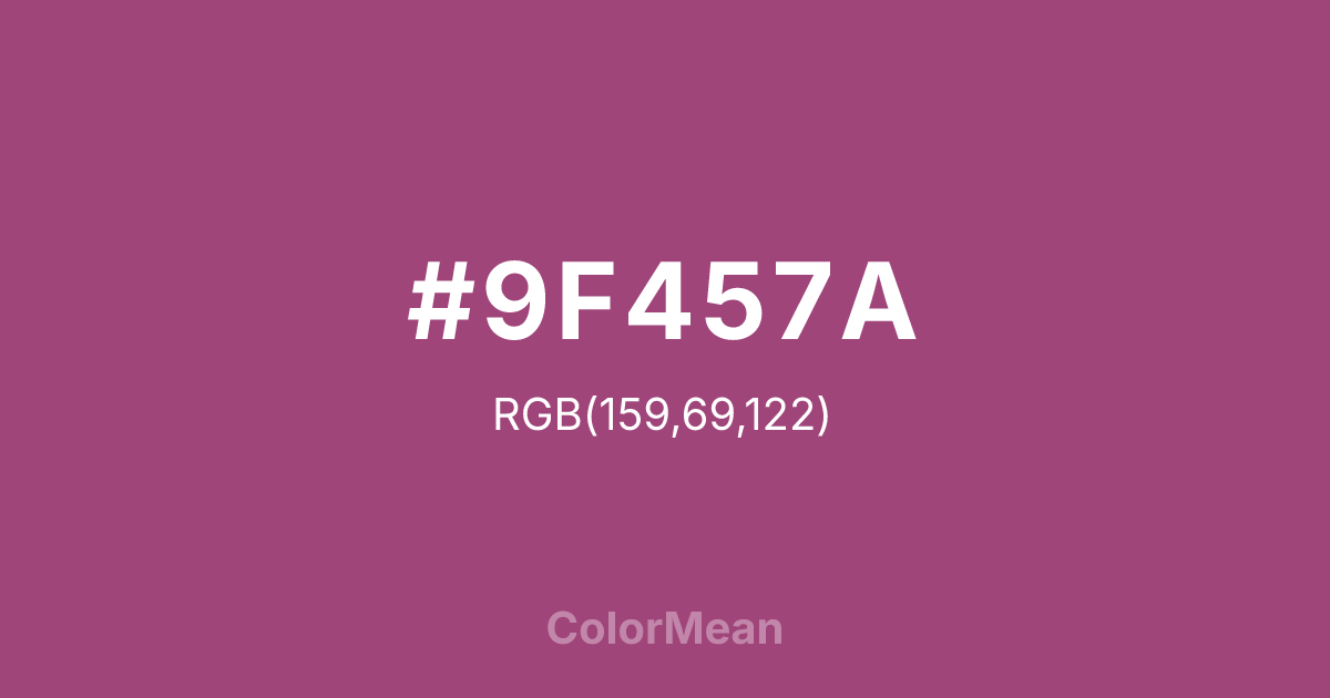 #9F457A color swatch