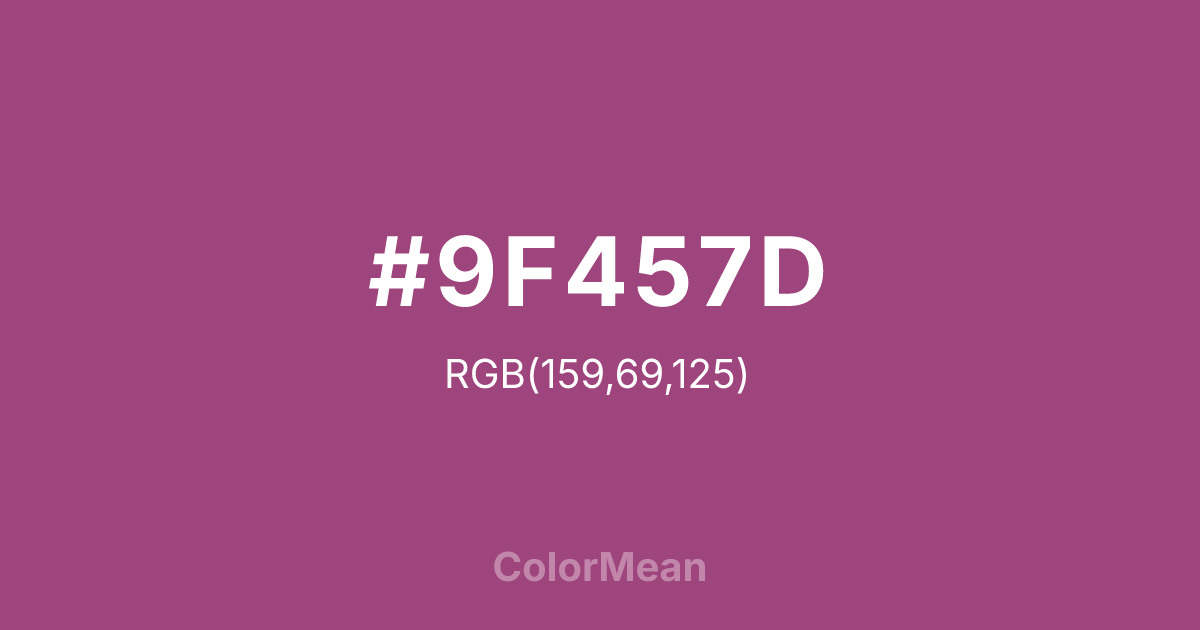 #9F457D color swatch