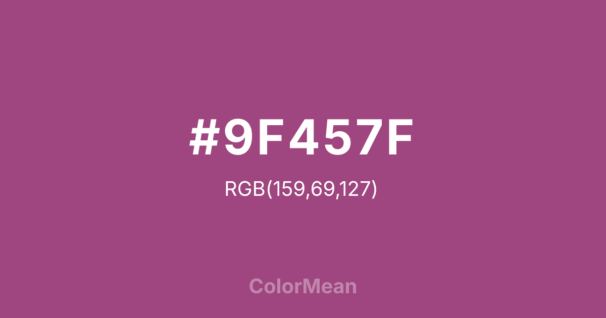 #9F457F color swatch