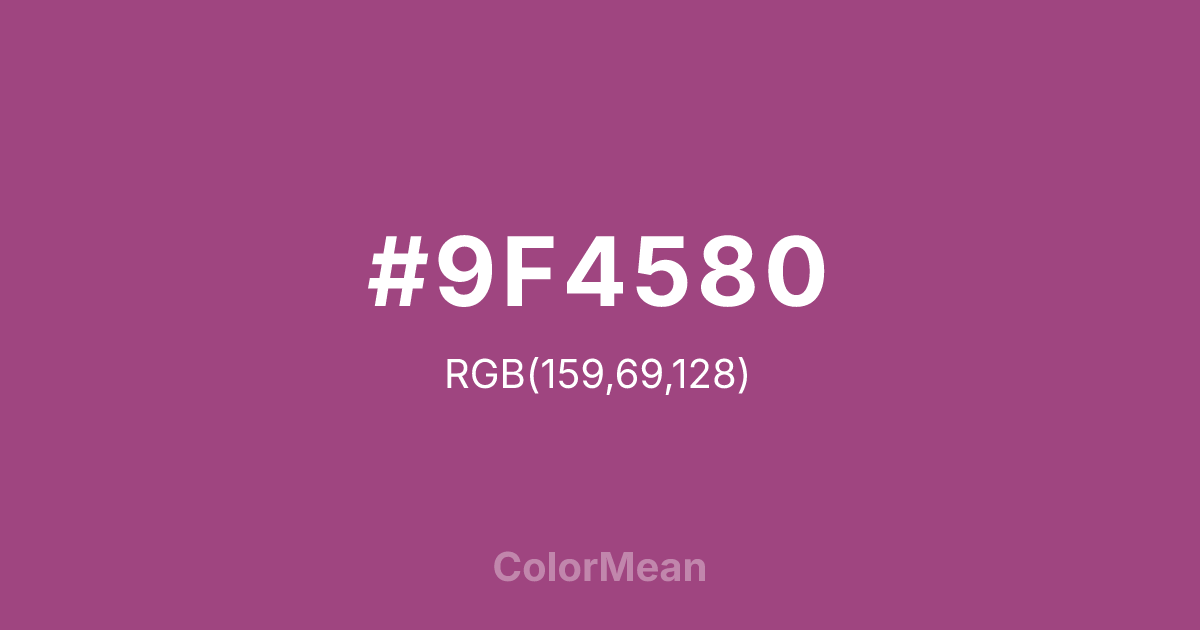 #9F4580 color swatch