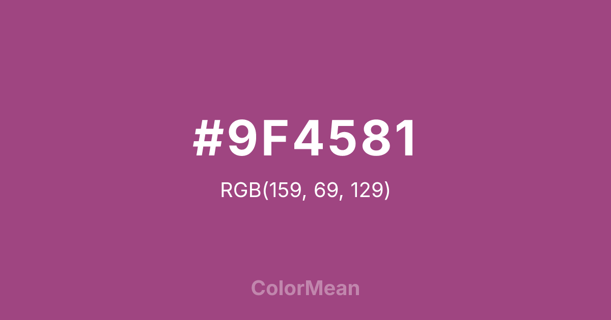 #9F4581 color swatch