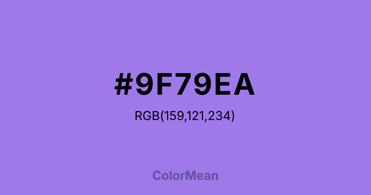 #9F79EA color swatch