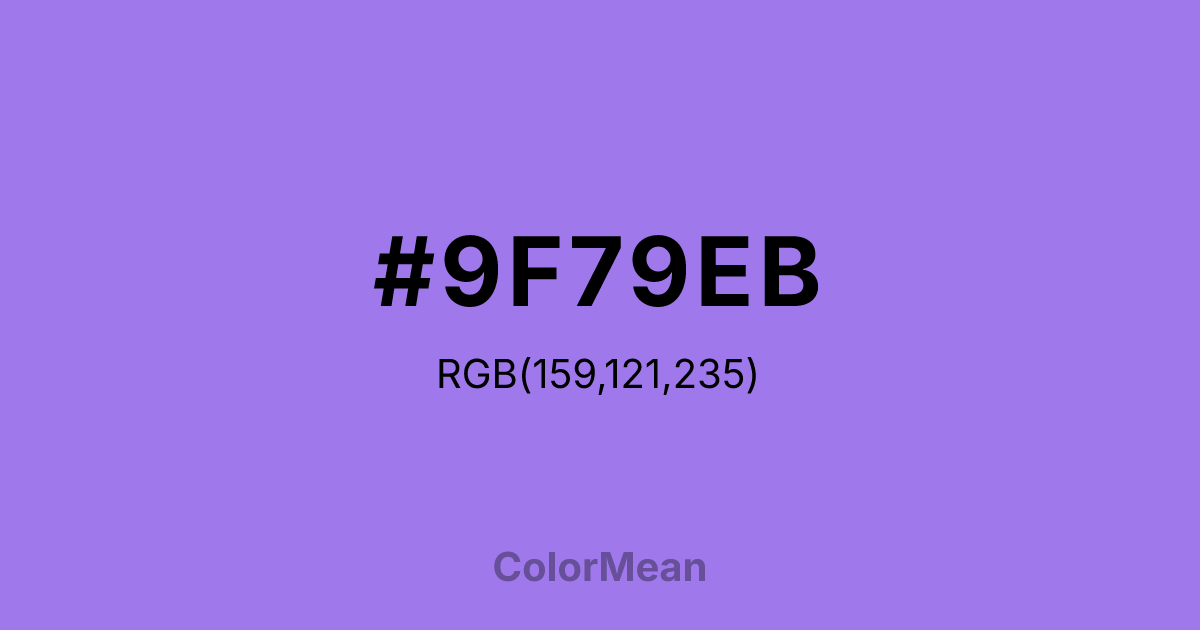 #9F79EB color swatch