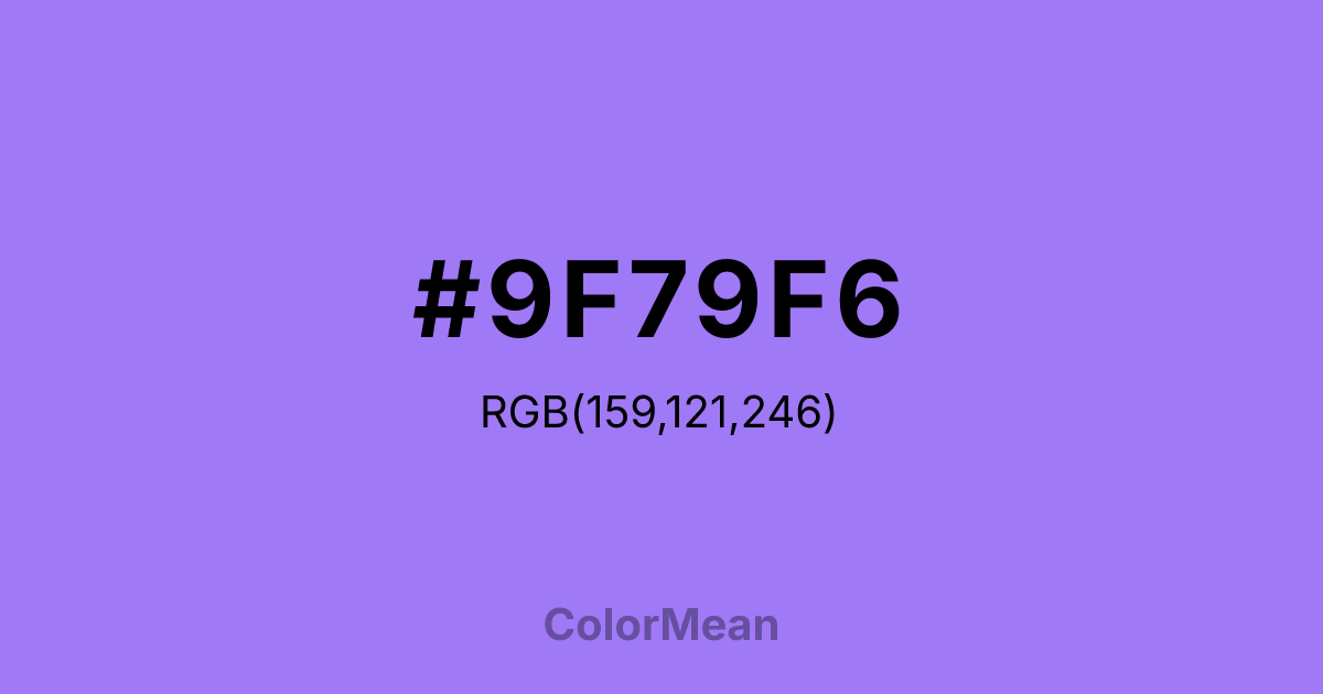 #9F79F6 color swatch