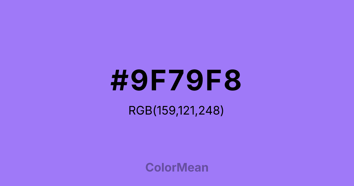 #9F79F8 color swatch