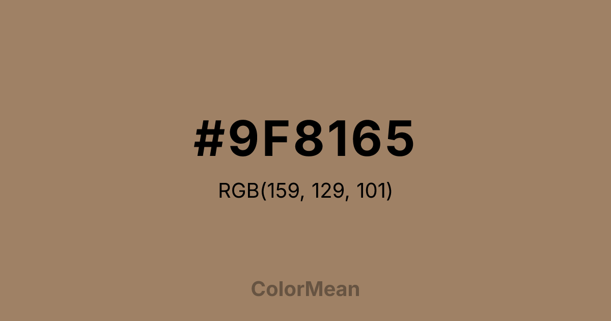 #9F8165 color swatch