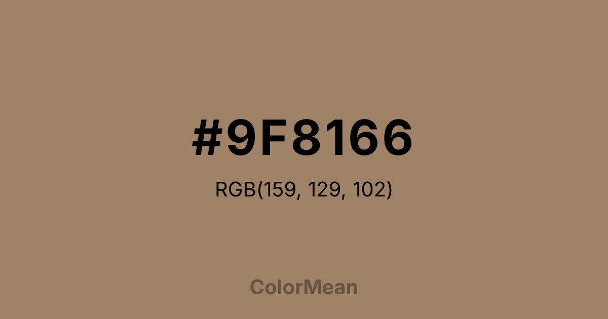 #9F8166 color swatch