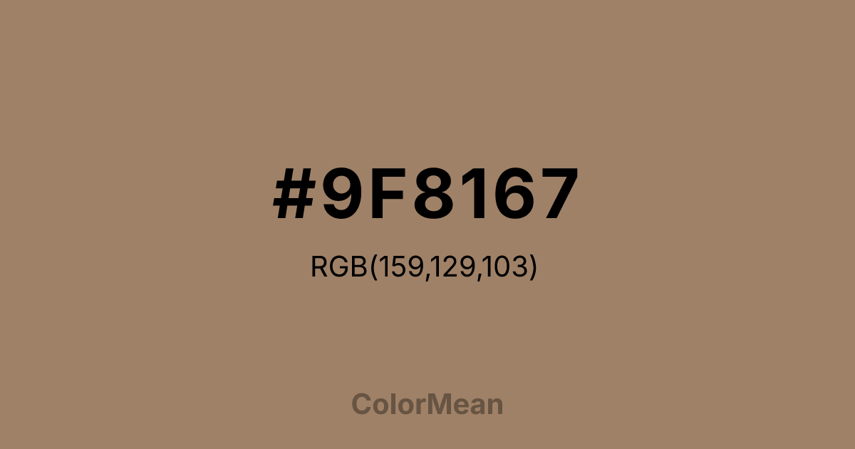 #9F8167 color swatch