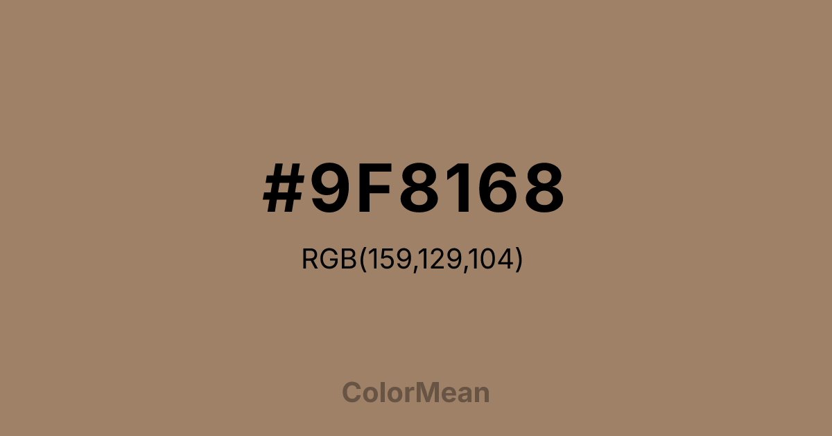#9F8168 color swatch