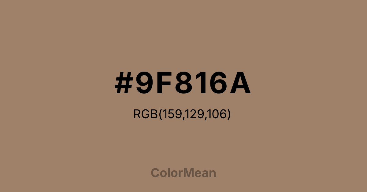 #9F816A color swatch
