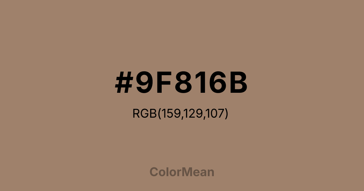 #9F816B color swatch