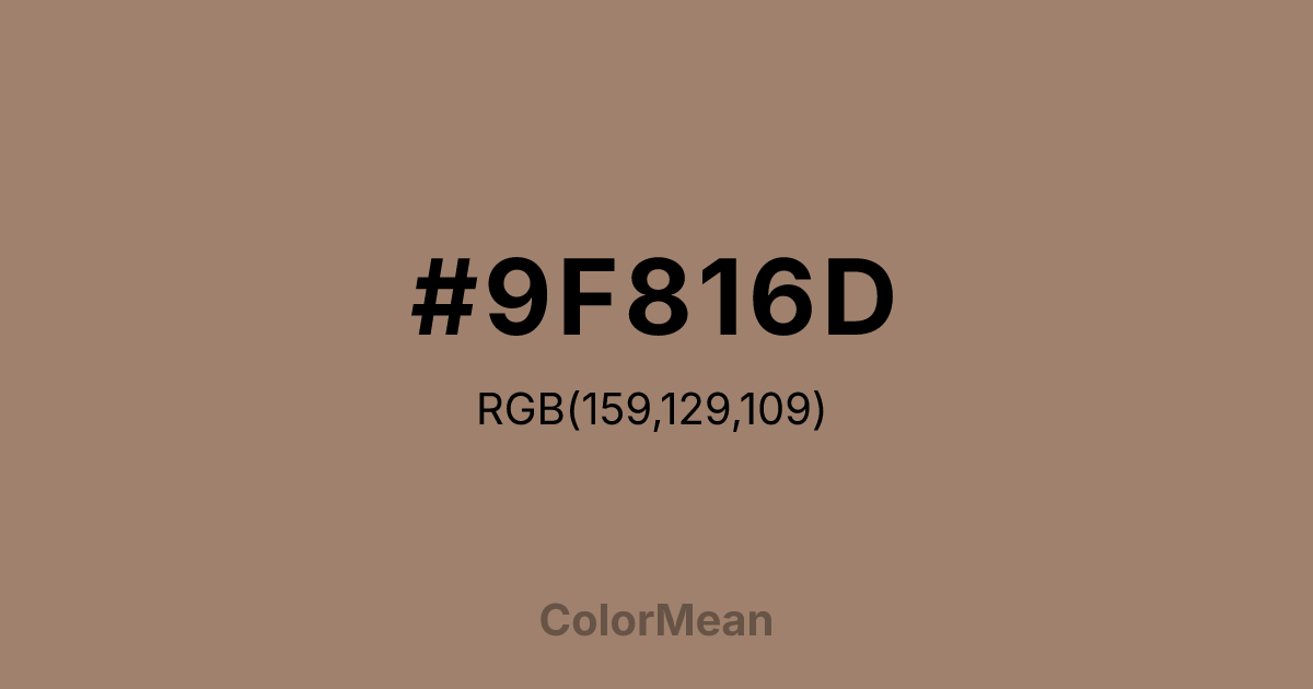 #9F816D color swatch