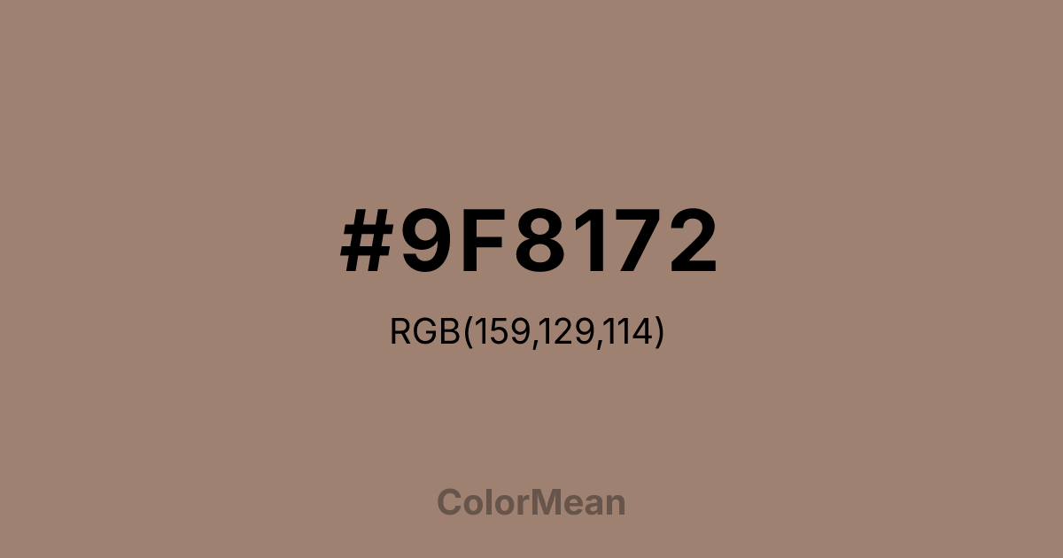 #9F8172 color swatch