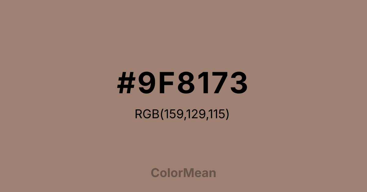 #9F8173 color swatch