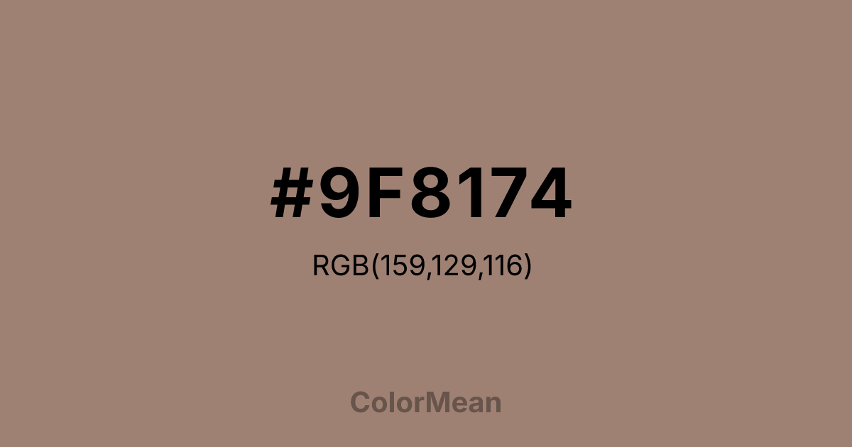 #9F8174 color swatch