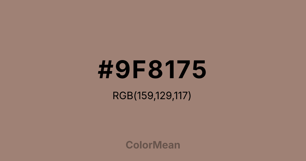 #9F8175 color swatch
