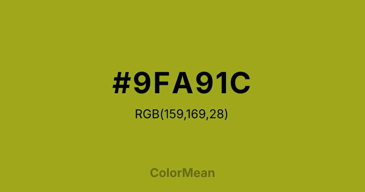 #9FA91C color swatch