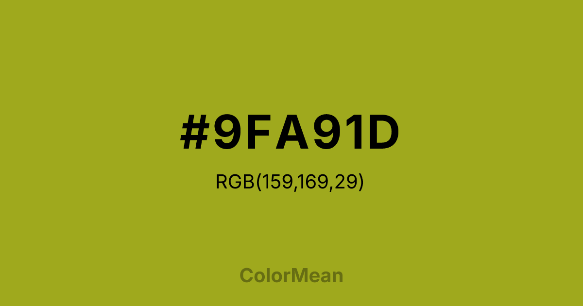 #9FA91D color swatch