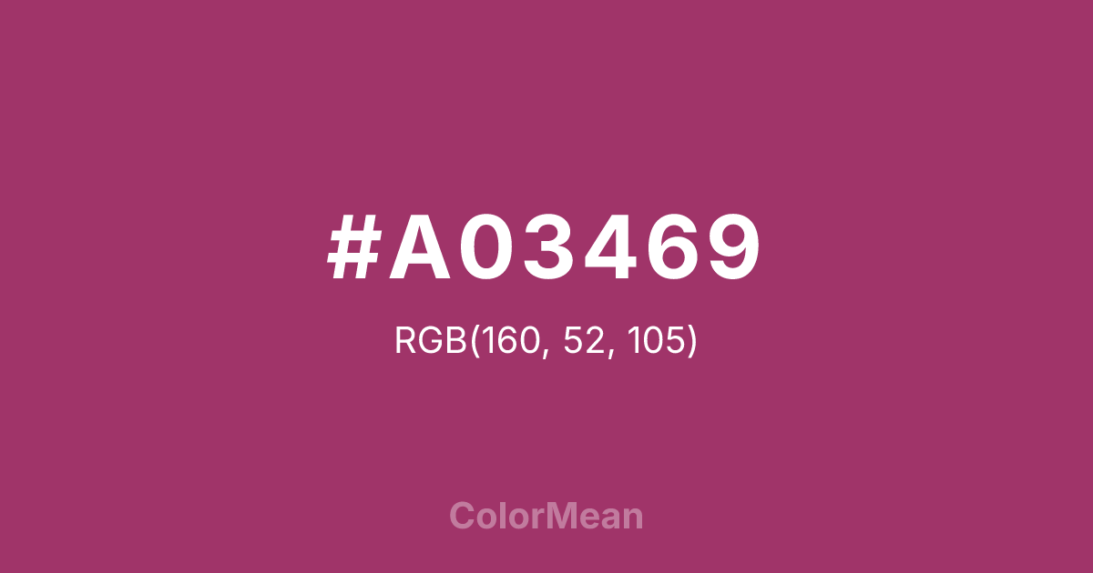 #A03469 color swatch