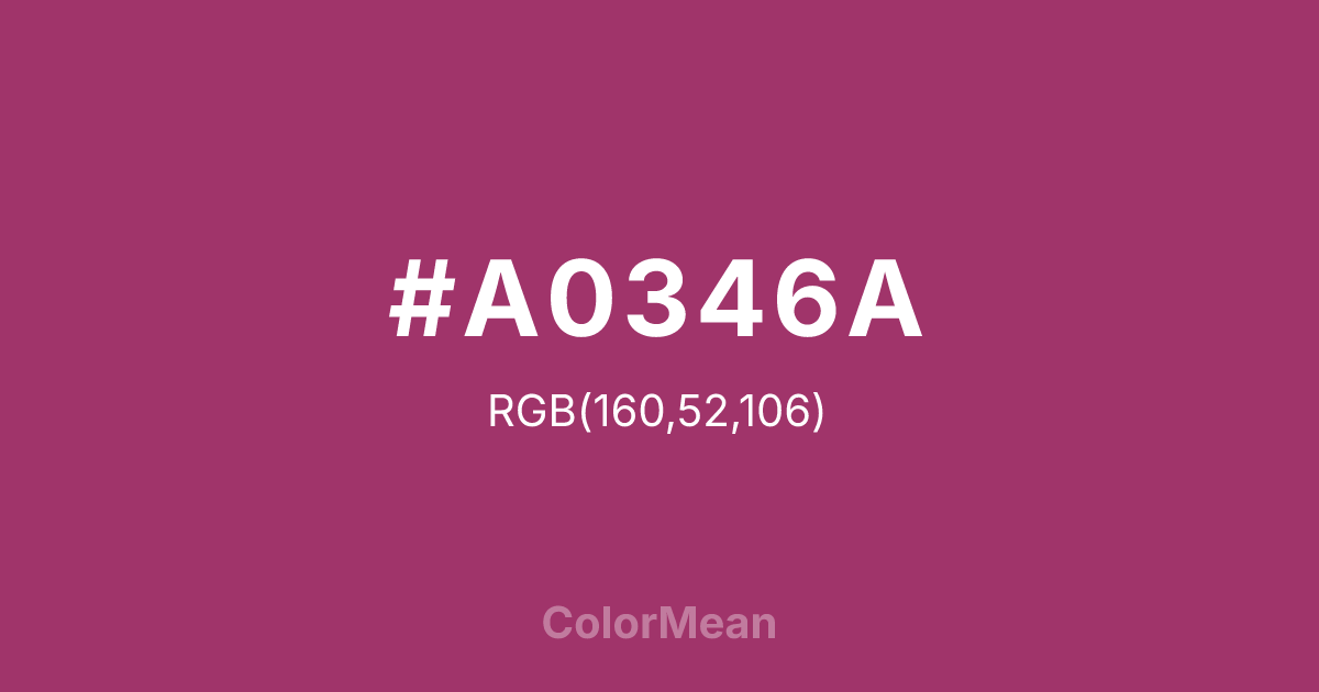 #A0346A color swatch