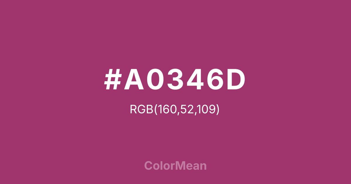 #A0346D color swatch