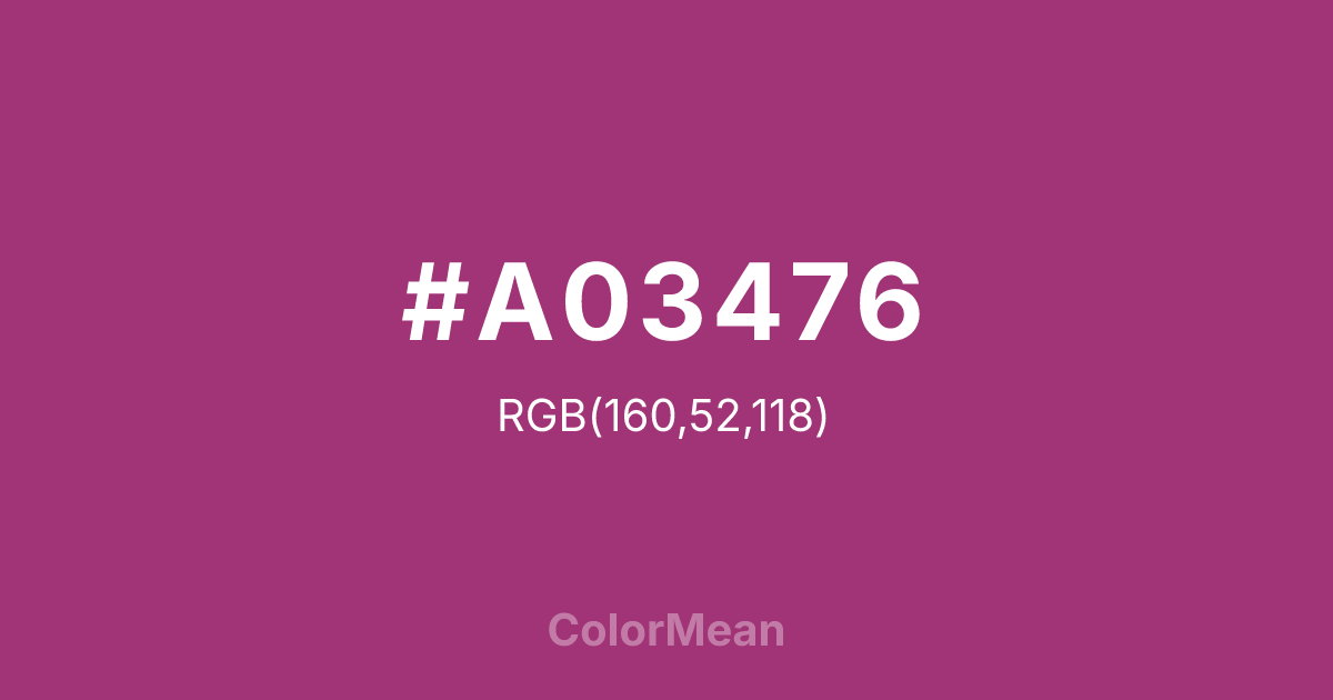 #A03476 color swatch