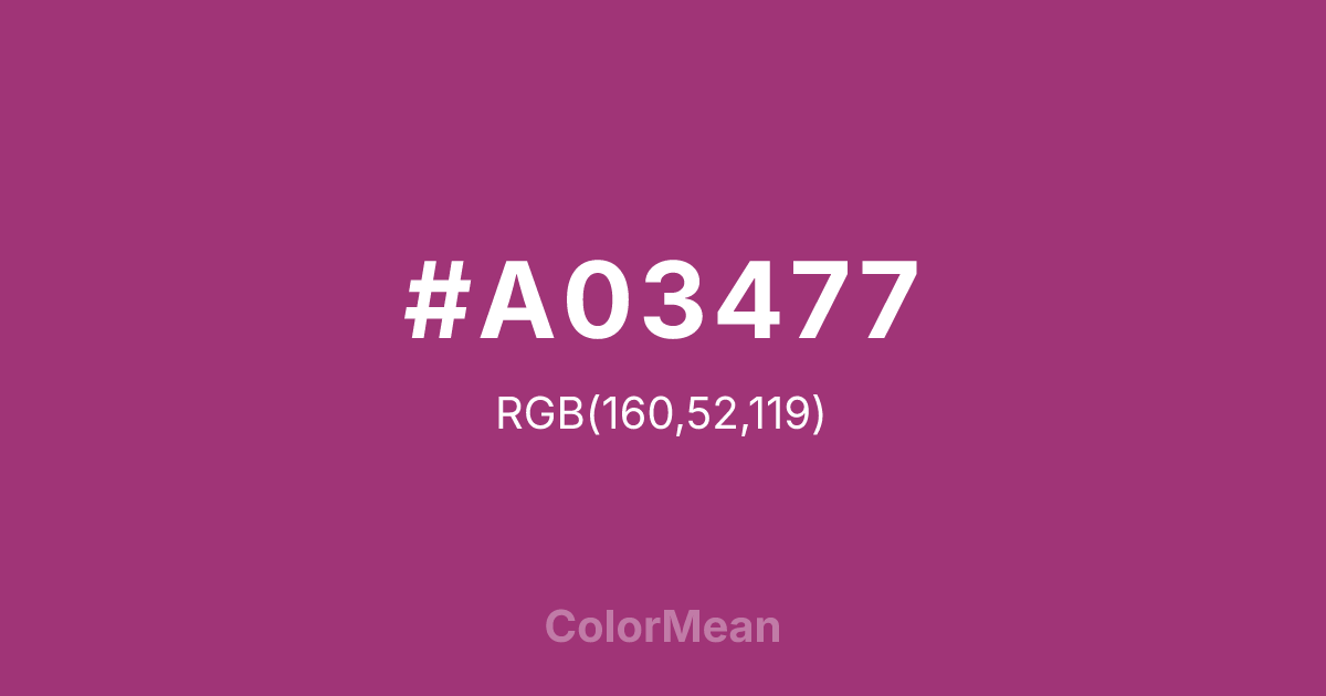 #A03477 color swatch