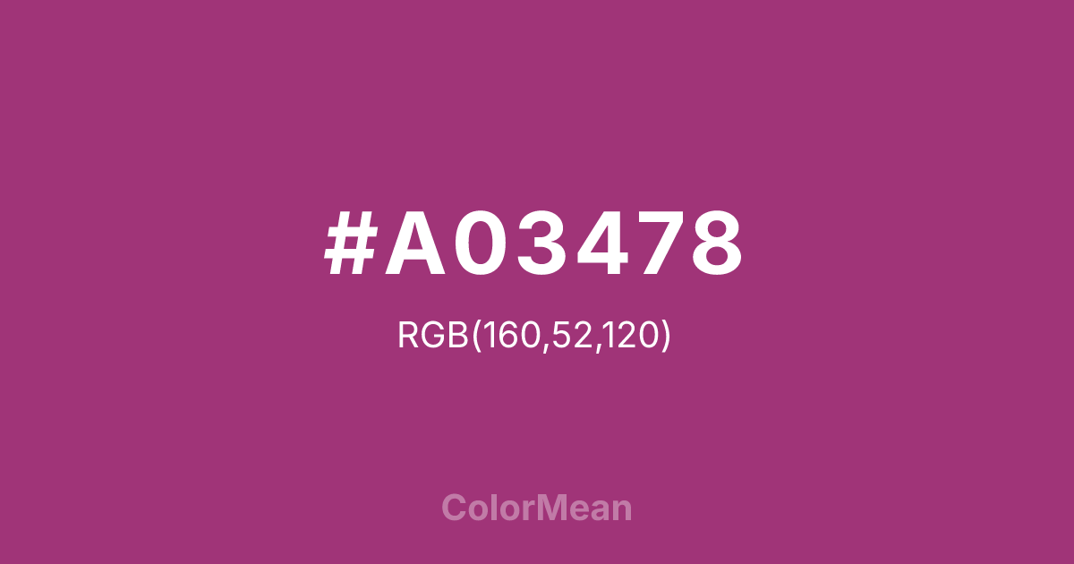 #A03478 color swatch