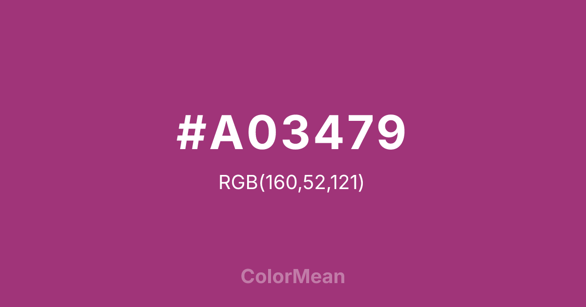 #A03479 color swatch