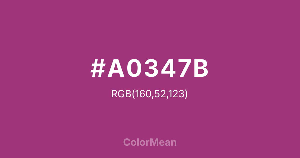 #A0347B color swatch