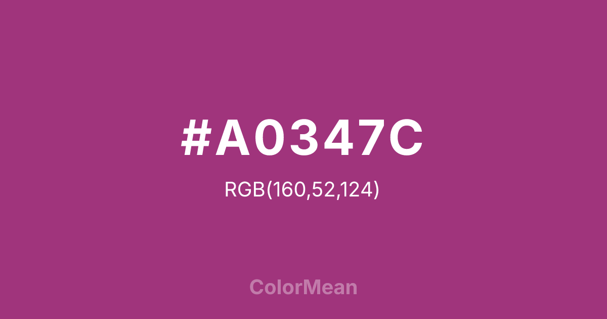 #A0347C color swatch