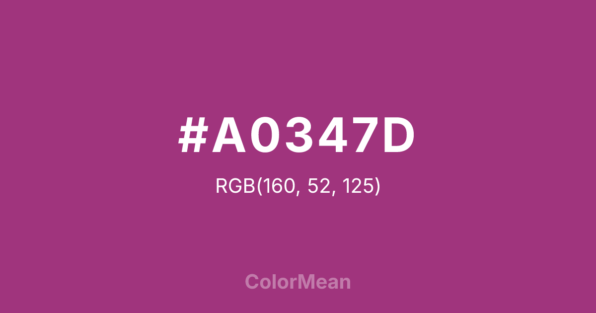#A0347D color swatch